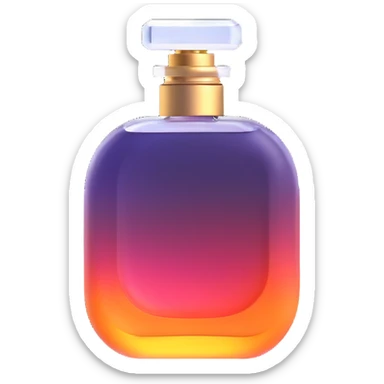 3D emoji style perfume bottle sticker