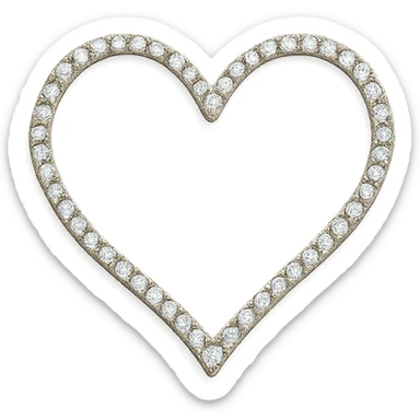 heart with tiny gemstone accents sticker