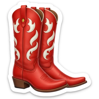 Red cowboy boots  sticker