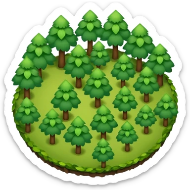 a top view of the forest  sticker