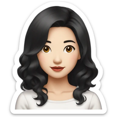 Evelyn Cathy Widjaja - asian black hair girl sticker