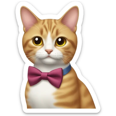 Cat with a bow tie  sticker