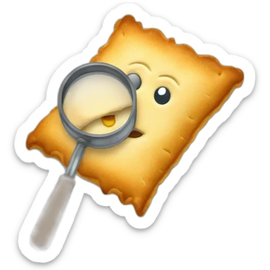 poptart with magnifying glass sticker