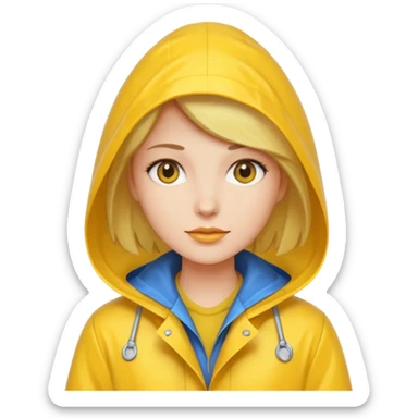 Raincoat Pedestrian woman sticker