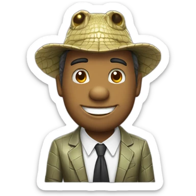 crocodile game show host sticker