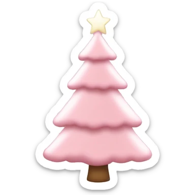light pink christmas tree sticker