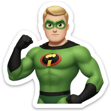 green mister incredible sticker
