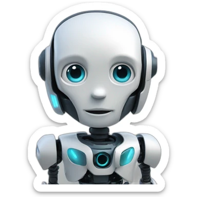 Gpt 4 ai model as robot sticker