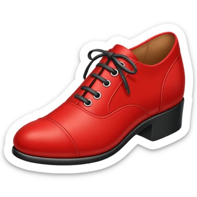 red clasic men's shoes sticker