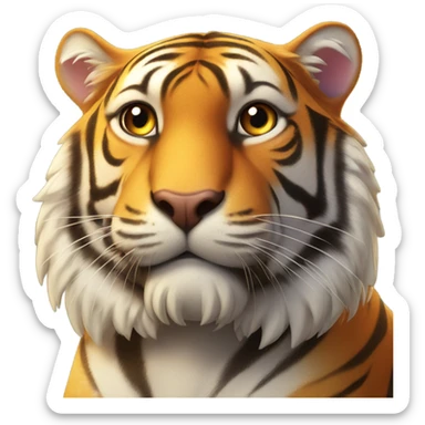 Tiger in sunlight sticker