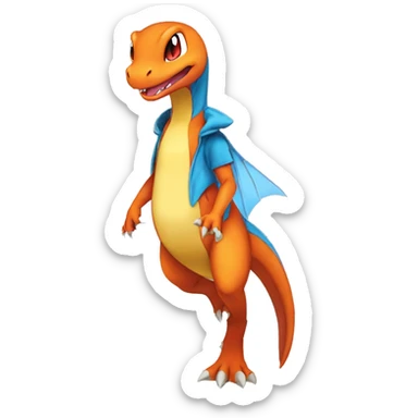  Charmander-Charmeleon-Charizard-Fakemon Full body sticker
