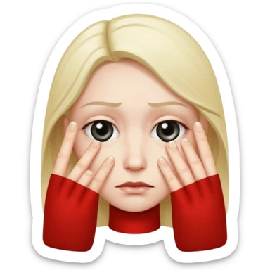 Face evil plan face with fingertips together sticker