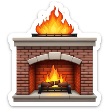 Comfortable fireplace sticker