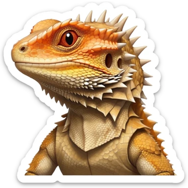 cinematic-noble-bearded-dragon-portrait-emoji,-poised-and-regal,-with-a-robust,-angular-build-and-a-textured,-scaled-hide-in-earthy-olive-and-sandy-tones,-a-prominent-spiky-'beard'-beneath-its-chin-and-a-keen,-alert-gaze,-simplified sticker