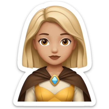 a girl as a film character sticker