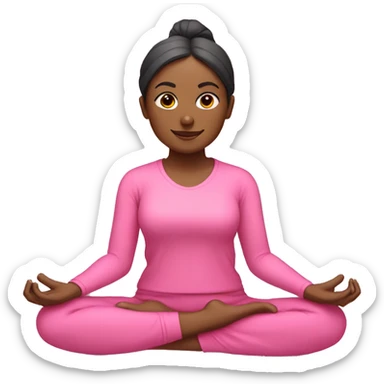 Yoga with pink clothes  sticker