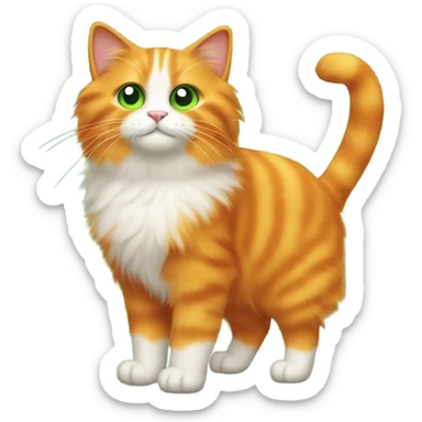 Orange cat sticker