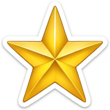 gold star 3d sticker