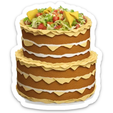 Cake made out of tacos sticker