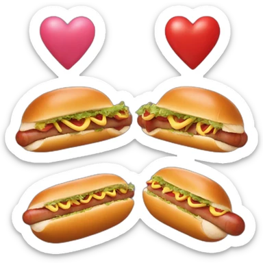 snail-hotdog-heart sticker