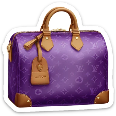 Louis Vuitton bag purple sticker