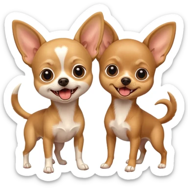 two annoying chihuahuas barking sticker