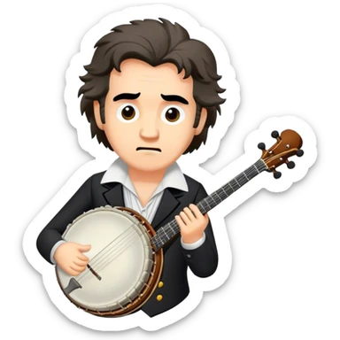 Beethoven explosion banjo sticker