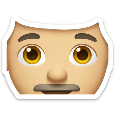 bald head man with brown-beard and light skin sticker