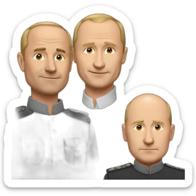 Mash and three putins sticker