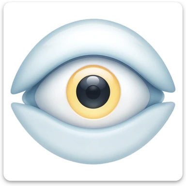 haze or fog over eye representing a cataract sticker