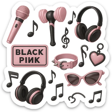 blackpink objects, remove background sticker