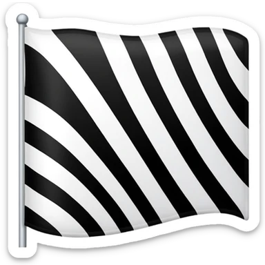 Un drapeau comme la France mais les couleurs sont noires blancs noirs sticker