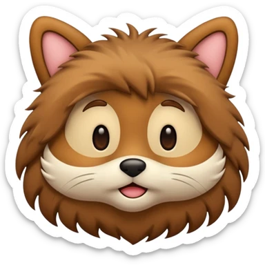 furry cloth sticker
