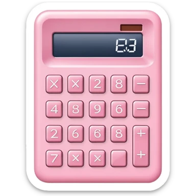 Light pink calculator  sticker