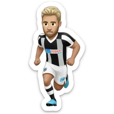 newcastle player running white skin sticker