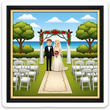 american wedding place. sticker