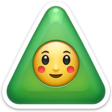 triangulo hacia arriba verde sticker