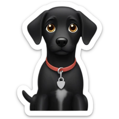 dashhund black dog sticker