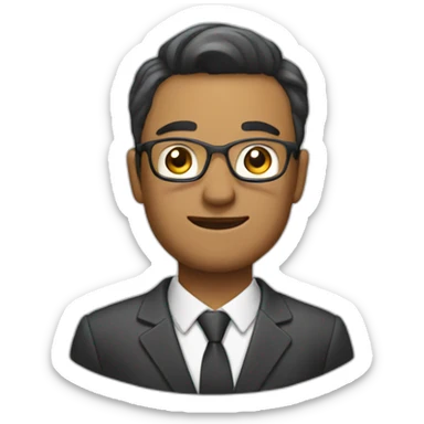 a bussines man sticker