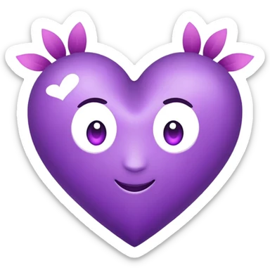 Corazón Morado con curitas  sticker