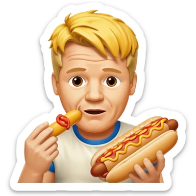 gordon ramsay eat hotdog sticker
