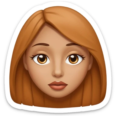 Piel triguella ojos almendrados labios gruesos sticker