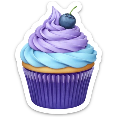 Blueberry lavender lemonade cupcake  sticker