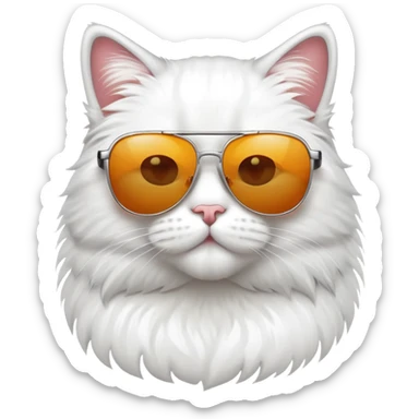 Cool cat wearing sunglasses, looking confident sticker