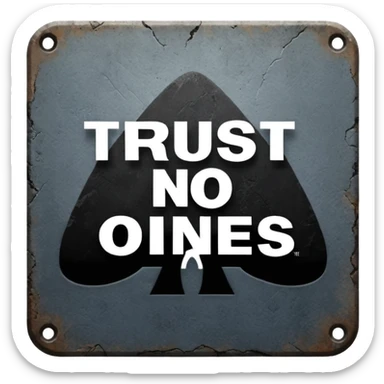 trust no one x-files inspired lettering sticker