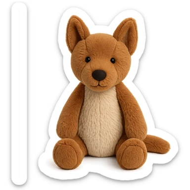 jellycat stuffed plush australian dingo sticker
