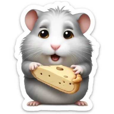 Hamster really wanting pie sticker