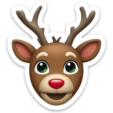 Rudolph red nosed reindeer sticker