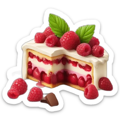 Gâteau  chocolatfraise framboises myrtilles sticker
