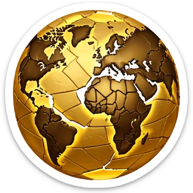 golden earth sticker